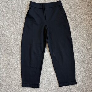 Sanctuary Black Barrel Leg Ponte Knit High Rise Tapered Pants Womens Small